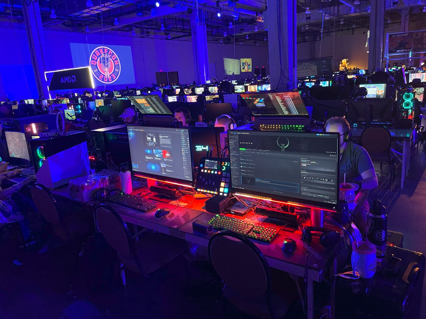 QuakeCon BYOC floor with LAN Stand setup